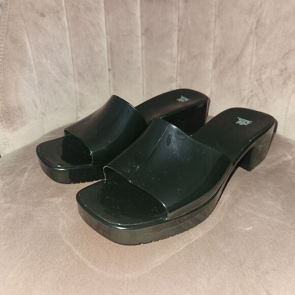wild fable Shoes - NWT Wild Fable Women's 2" Chunky Block Low Heel Slip On Sandals Open Toe Size 10
